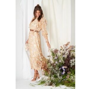 NWT MINKPINK Dacey Floral Long Sleeve Maxi Dress